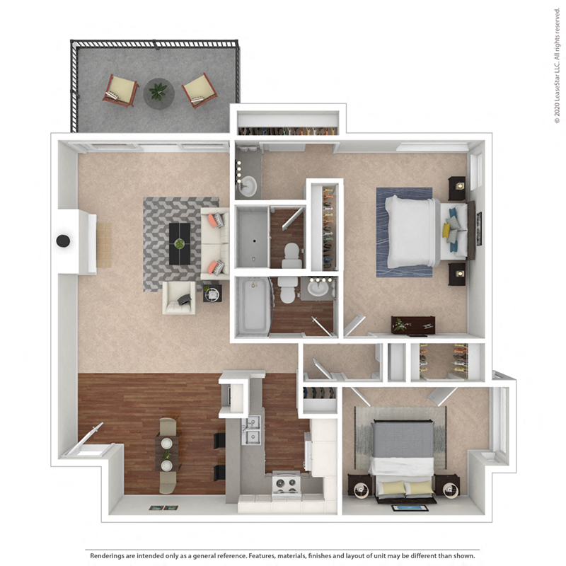 The Helm – Two Bedroom at Mariners Village Apartment Homes